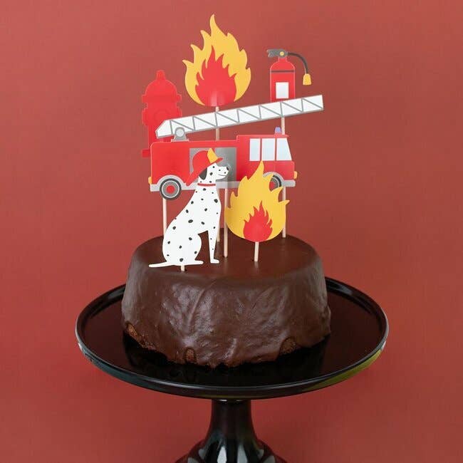 Fireman cake toppers x 6