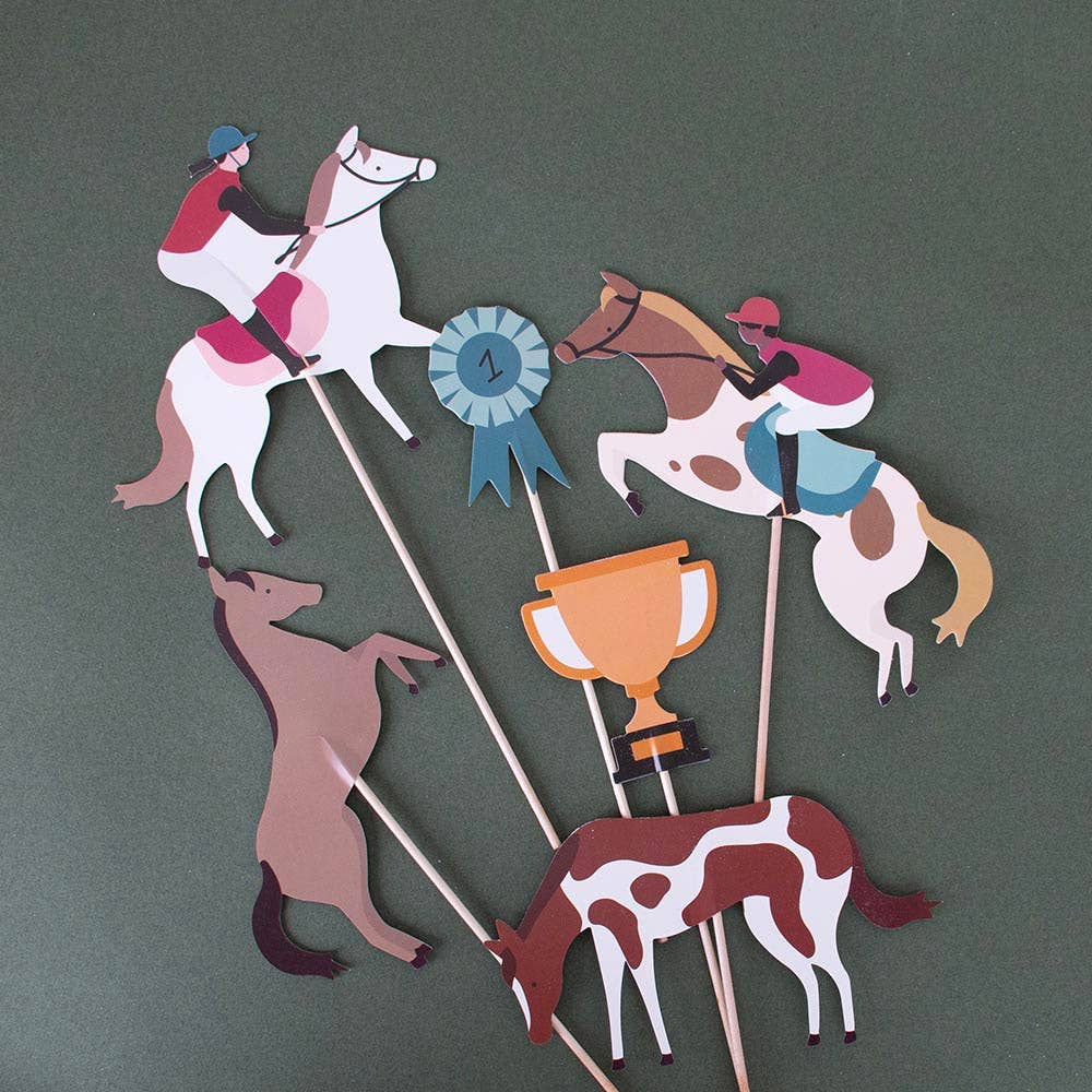 Pony cake toppers x 6