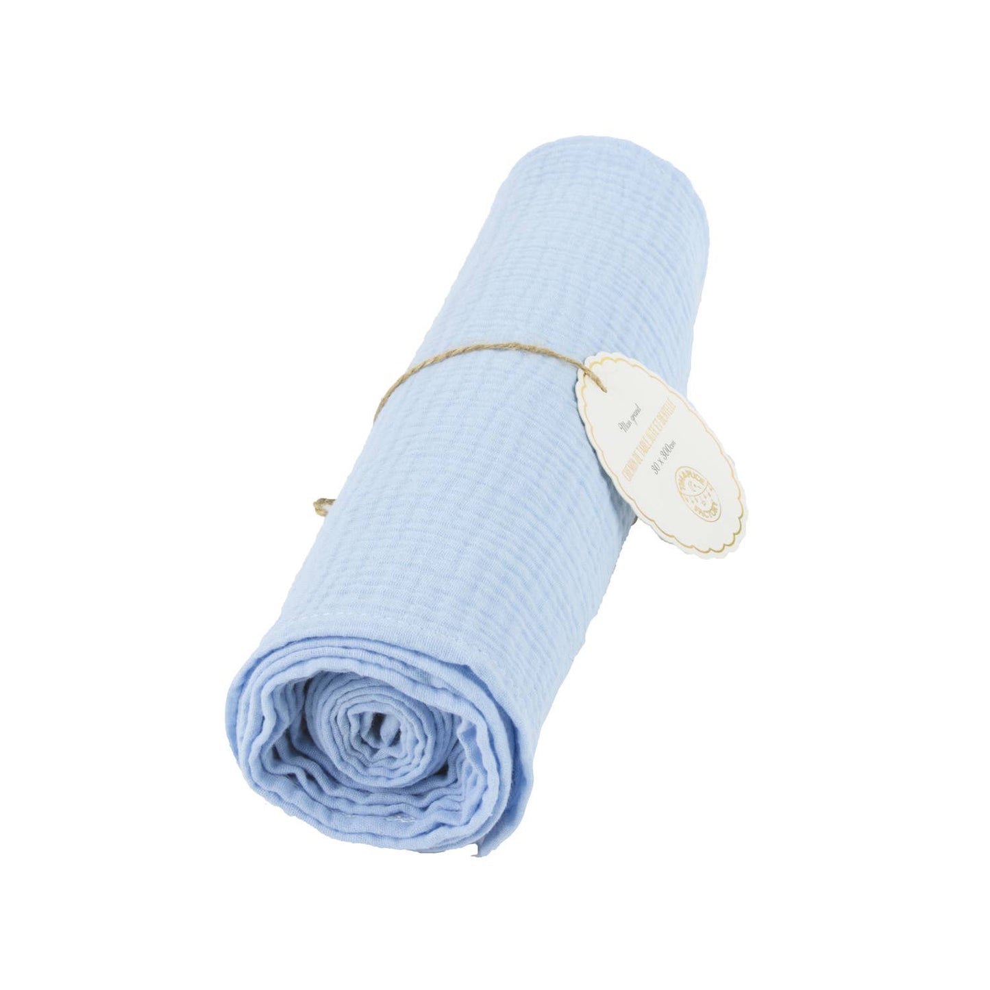 Baby blue table runner
