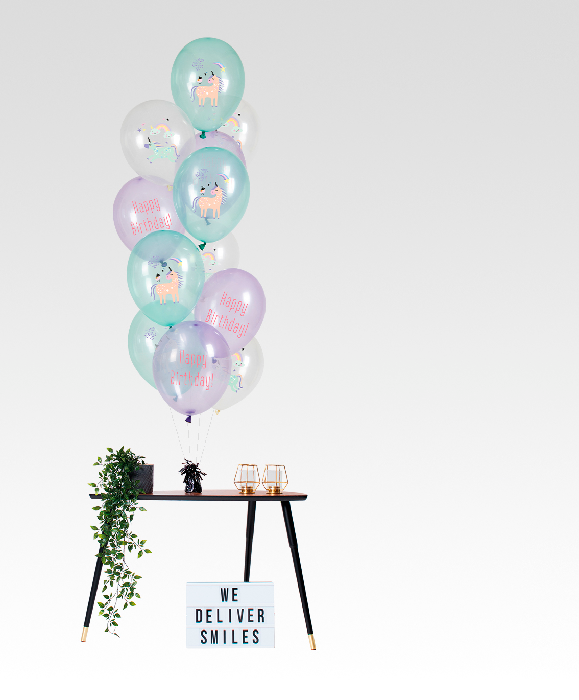 Balloons Unicorns & Rainbow x 12