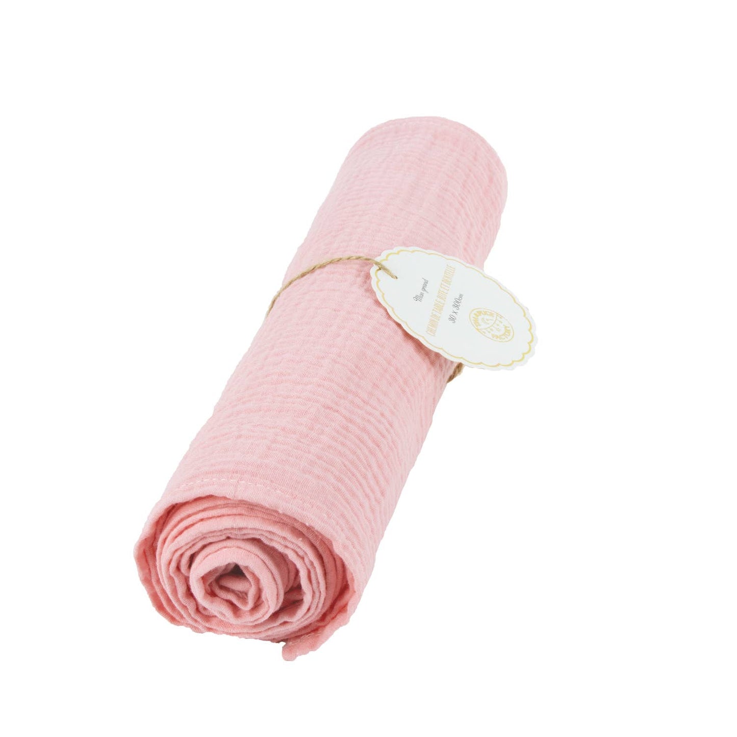 Blush pink cotton table runner300X30CM