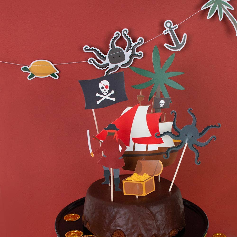 Pirate cake toppers x 6