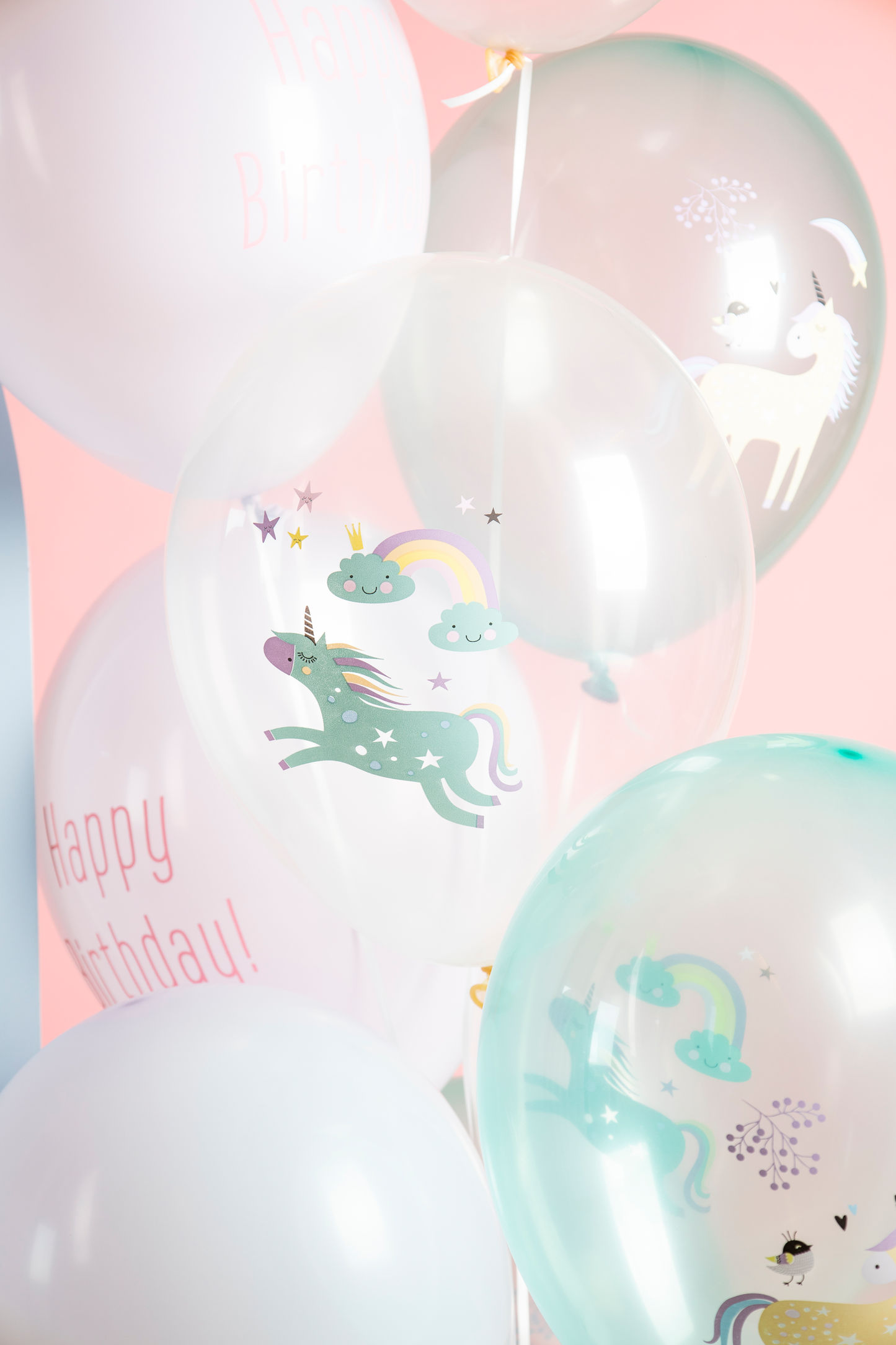 Balloons Unicorns & Rainbow x 12