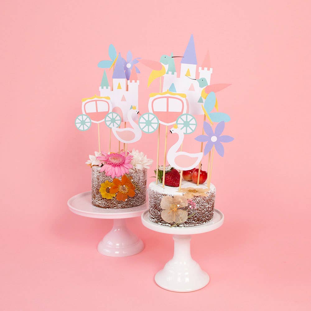 Princess cake toppers x 6