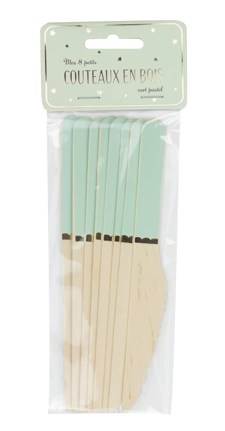 Green knives X 8