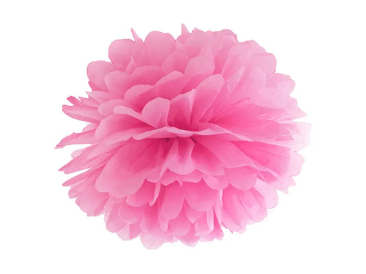 Pretty pink paper pompom