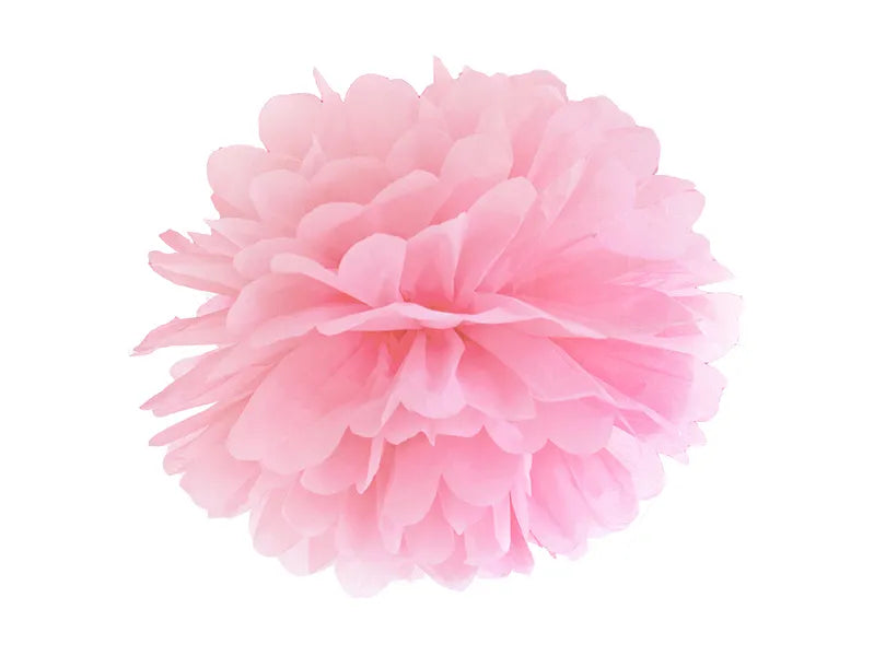 Pale pink paper pompom