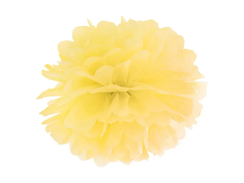 Yellow paper pompom