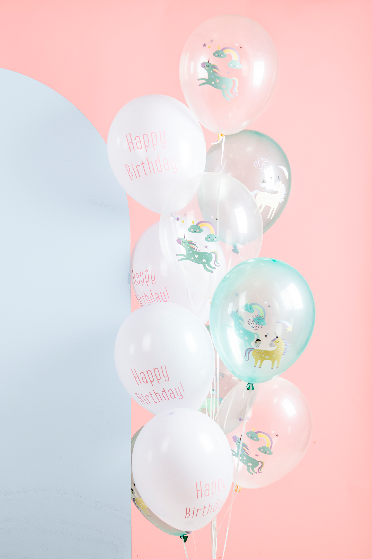 Balloons Unicorns & Rainbow x 12