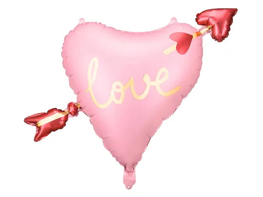 Heart with Arrow Shaped Foil Balloon