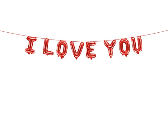 I Love You Red Foil Balloon Set