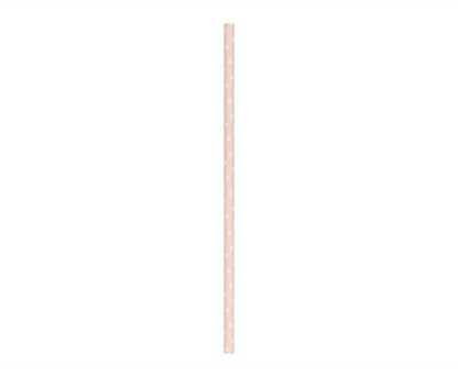 Pink and white dotty straws x 10